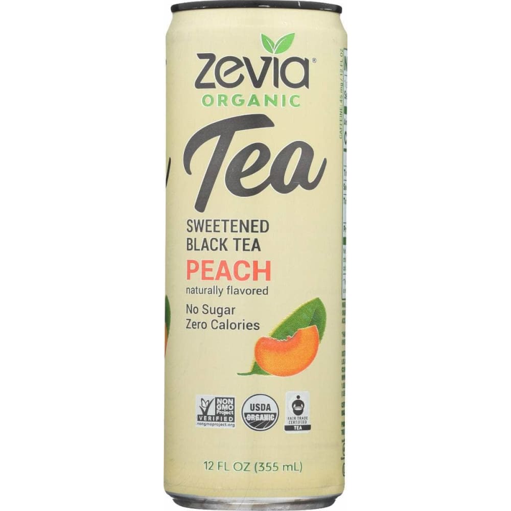 ZEVIA ZEVIA Organic Black Tea Peach, 12 fo