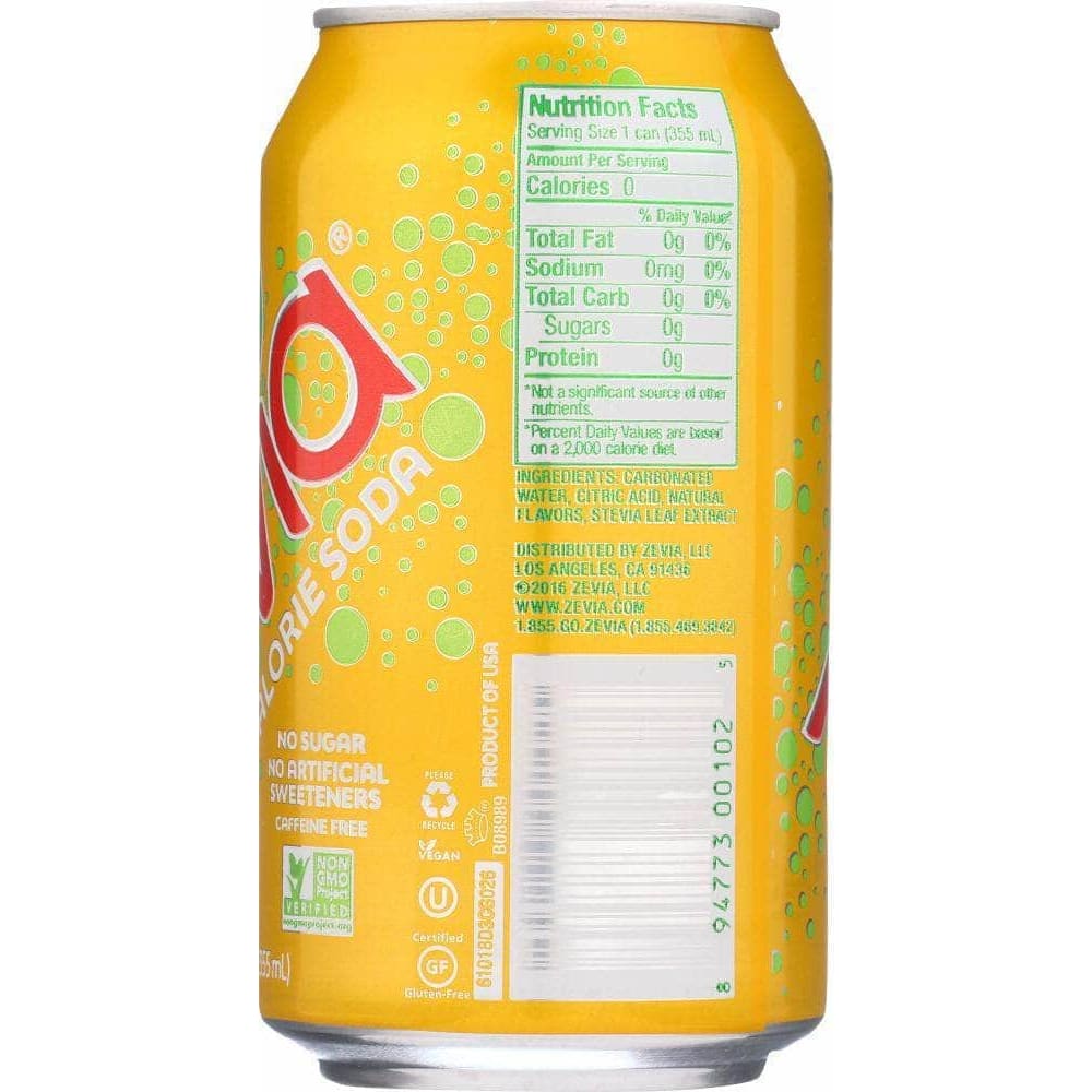 Zevia Zevia Zero Calorie Soda Lemon Lime Twist 6-12 fl oz, 72 fl oz