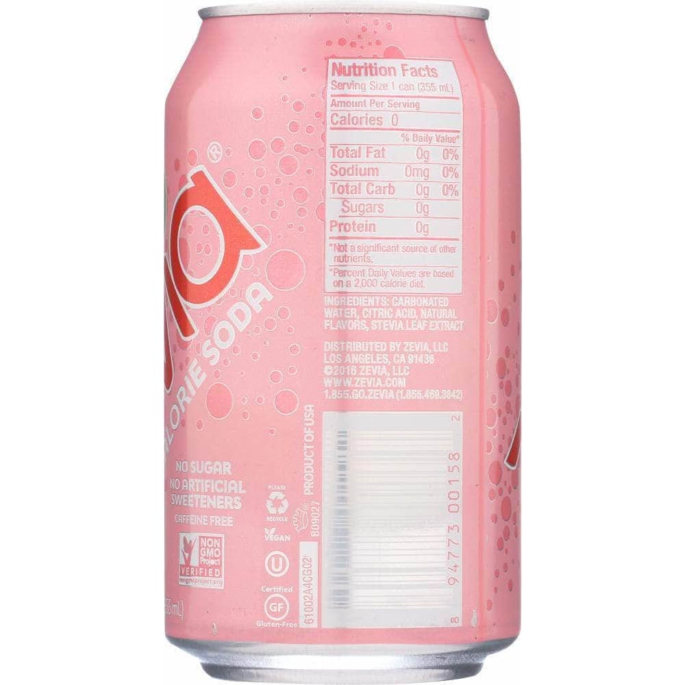 Zevia Zevia Zero Calorie Soda Strawberry 6-12oz, 72 oz