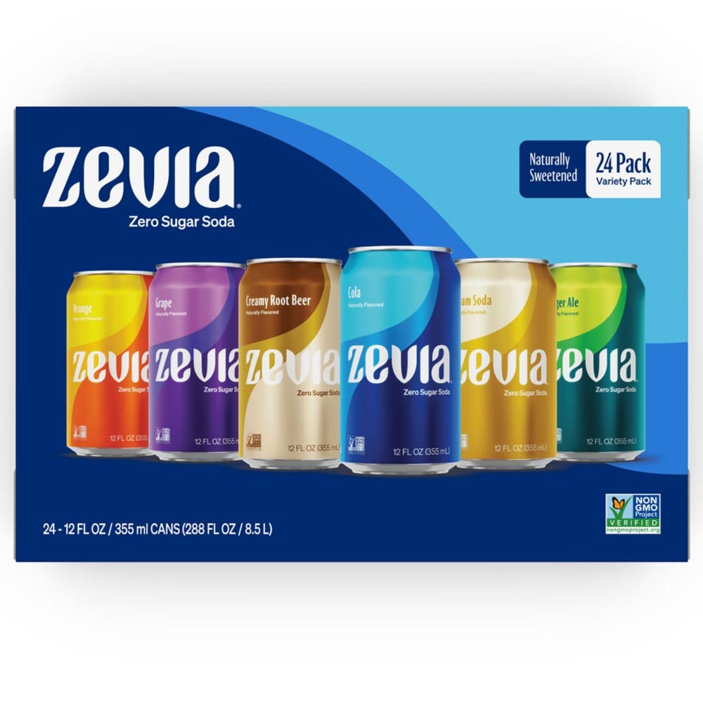 Zevia Zero Sugar Soda Variety Pack (12 fl. oz. 24 pk.) - New Items - ShelHealth