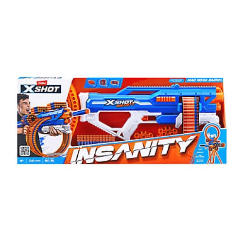 Zuru X-Shot Insanity S1 Mad Mega Barrel Blaster - Home/Sports & Fitness/Lawn Games/ - X-Shot