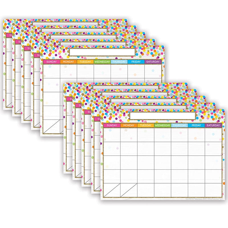 10 Pk Postermat Calendar Confetti (Pack of 2) - Calendars - Ashley Productions