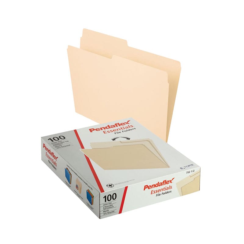 100Ct Half Cut Manila Folders - Folders - Tops Products