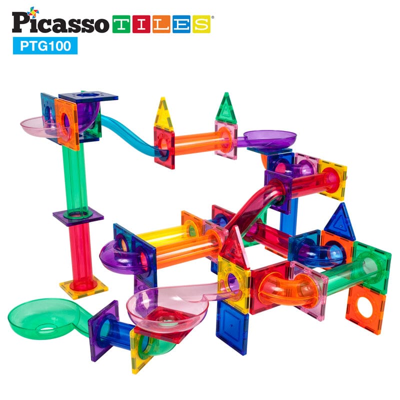 100Pc Marble Run Building Blocks - Blocks & Construction Play - Latitude-picasso Tiles