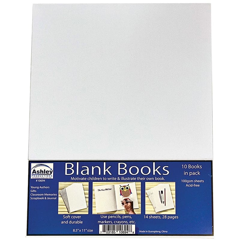 10Pk Soft Blank Book 8.5In X 11In (Pack of 2) - Note Books & Pads - Ashley Productions