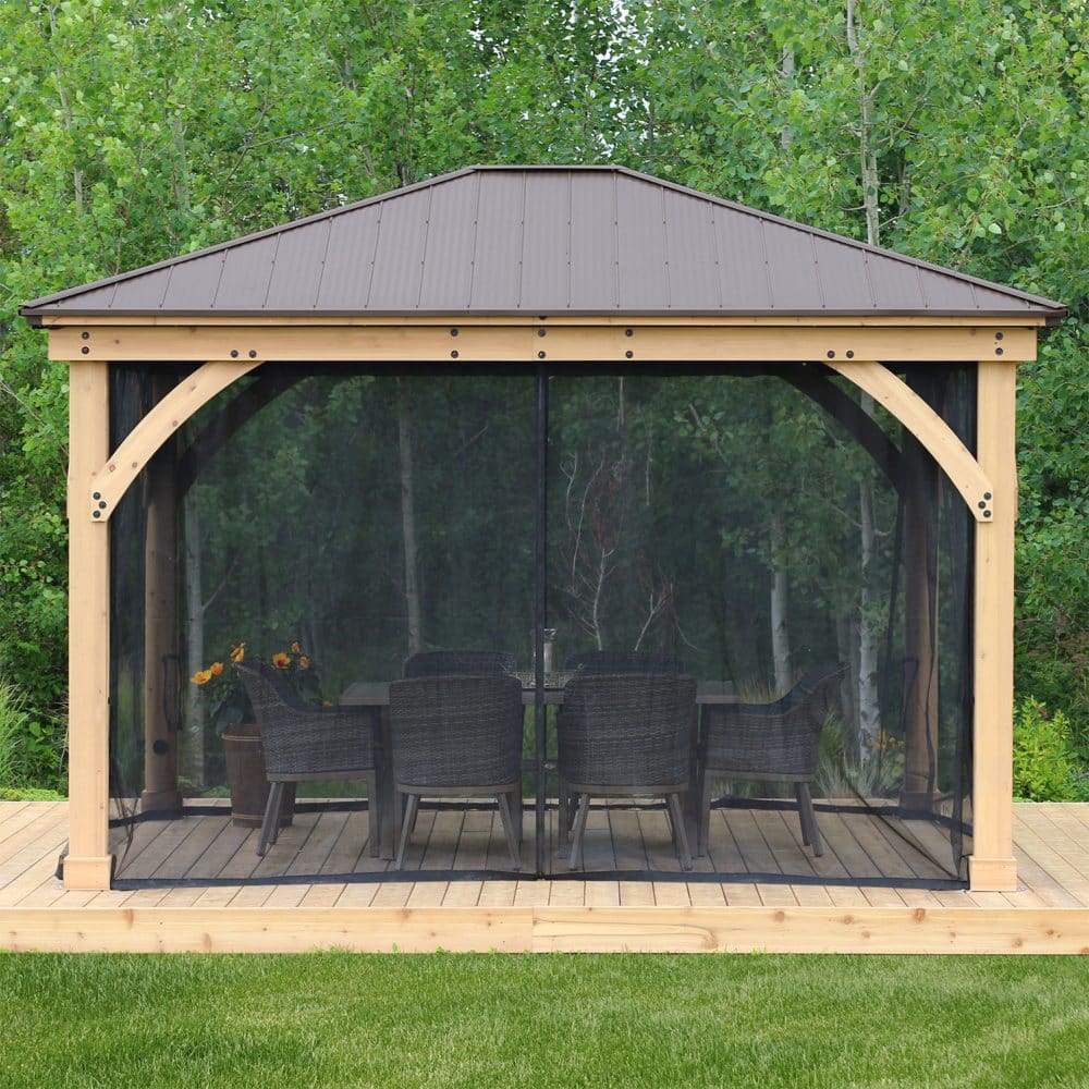 11’ x 13’ Meridian Gazebo Mosquito Mesh Kit - Gazebos - Meridian Gazebo