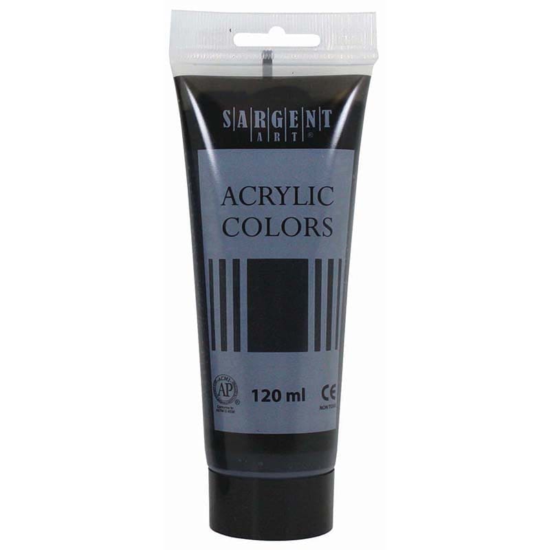 120Ml Tube Acrylic Mars Black (Pack of 12) - Paint - Sargent Art Inc.