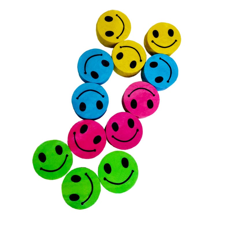 12Ct Happy Face Pencil Toppers (Pack of 12) - Pencils & Accessories - Musgrave Pencil Co Inc