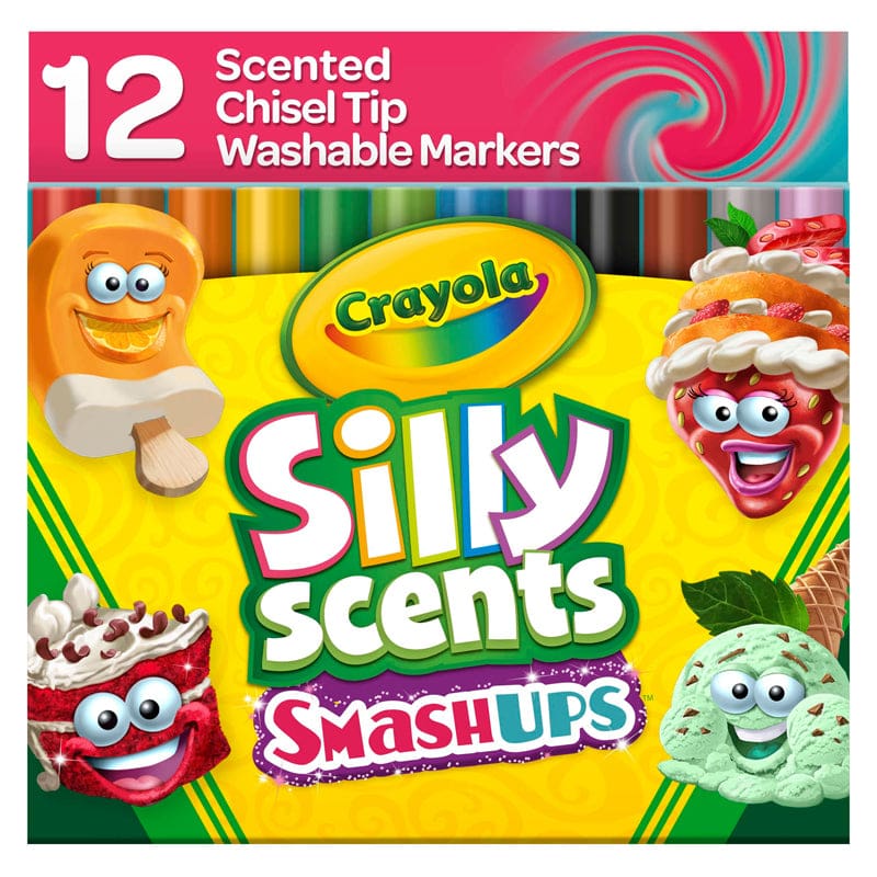 12Ct Wedge Smash Ups Scent Markers Washable Silly Scents (Pack of 6) - Markers - Crayola LLC