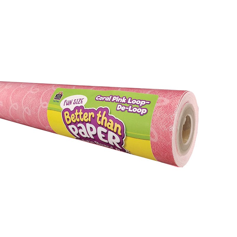 12Ftx18In Coral Better Than Paper Pink Loop-De-Loop Fun Size (Pack of 6) - Bulletin Board & Kraft Rolls - Teacher Created Resources