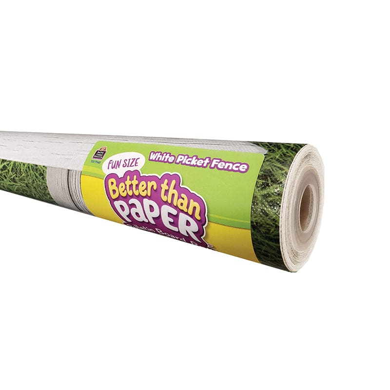 12Ftx18In White Fence Better Paper Fun Size (Pack of 6) - Bulletin Board & Kraft Rolls - Teacher Created Resources