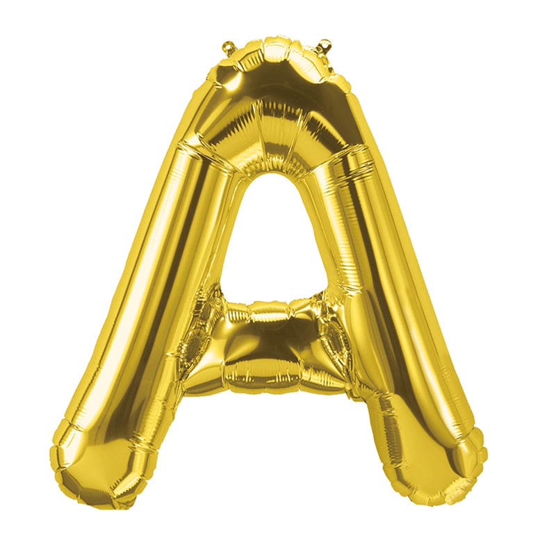 16In Foil Balloon Gold Letter A (Pack of 12) - Accessories - Pioneer Balloon Company