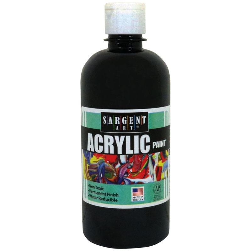 16Oz Acrylic Paint - Black (Pack of 6) - Paint - Sargent Art Inc.