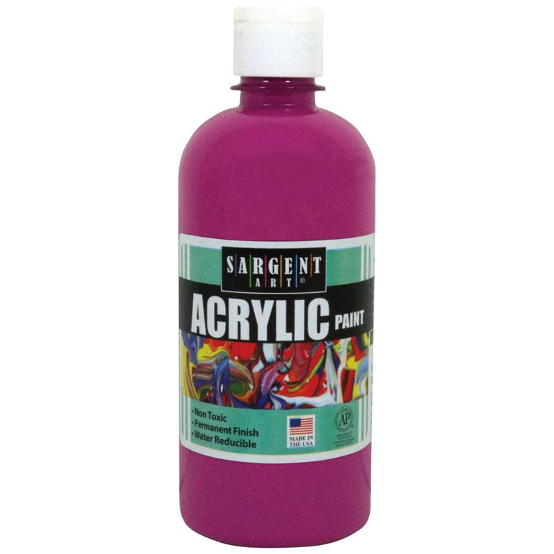 16Oz Acrylic Paint - Magenta (Pack of 6) - Paint - Sargent Art Inc.