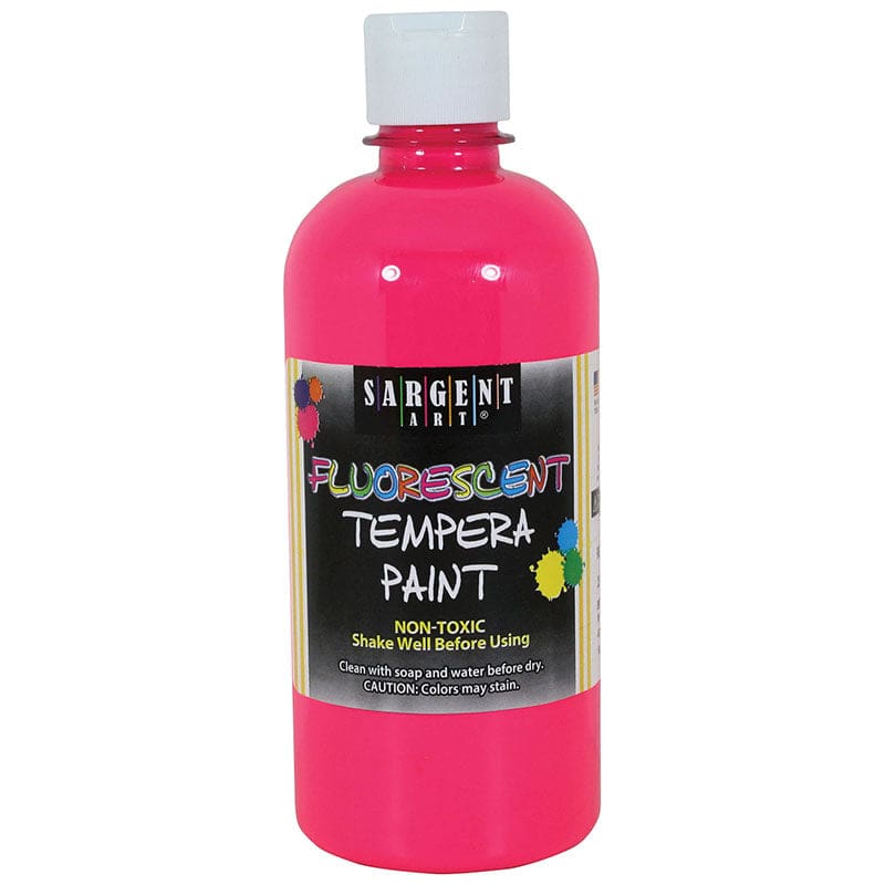 16Oz Sargent Pink Neon Tempera (Pack of 6) - Paint - Sargent Art Inc.