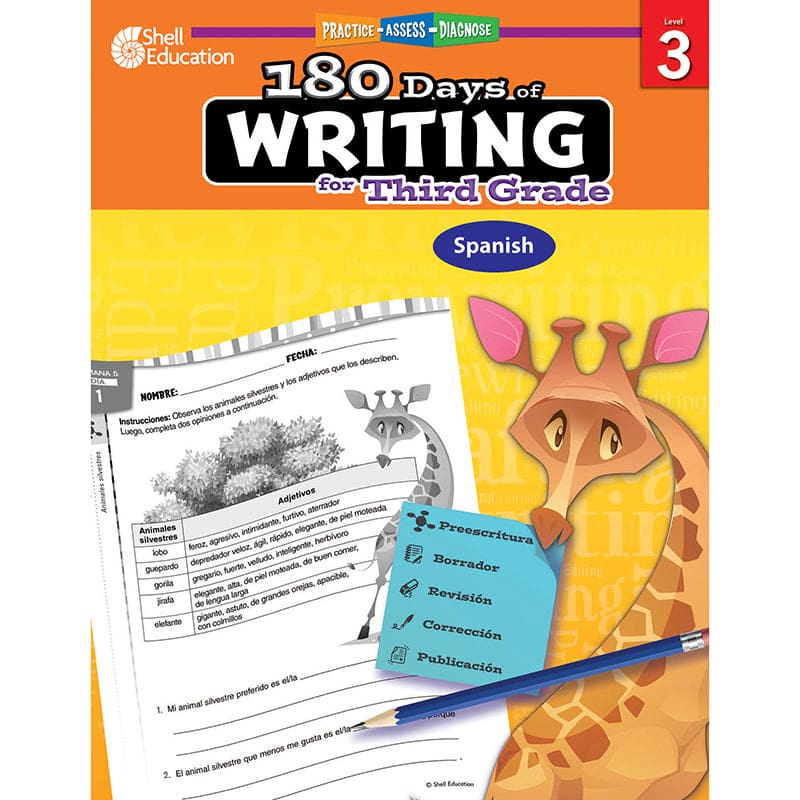 180 Days Of Writing Gr 3 Spanish (Pack of 2) - Language Arts - Shell Education