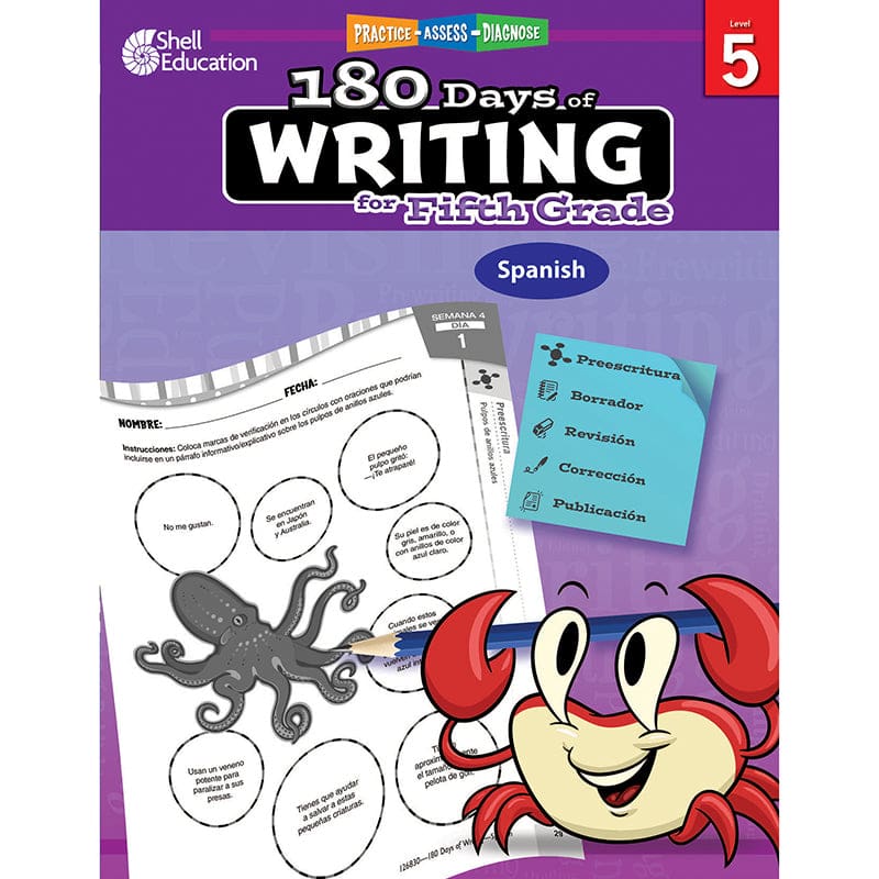 180 Days Of Writing Gr 5 Spanish (Pack of 2) - Language Arts - Shell Education