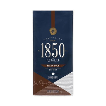 1850 Coffee Black Gold Dark Roast Ground 12 Oz Bag - Food Service - 1850