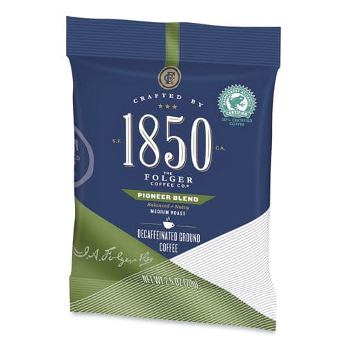 1850 Coffee Fraction Packs Pioneer Blend Decaf Medium Roast 2.5 Oz Pack 24 Packs/carton - Food Service - 1850