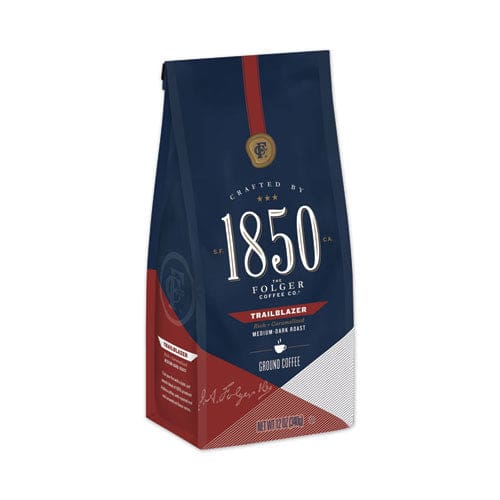 1850 Coffee Trailblazer Dark Roast Ground 12 Oz Bag - Food Service - 1850