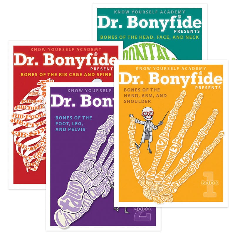 206 Bones Of The Human Body 4 Book Set Dr Bonyfide - Human Anatomy - Know Yourself