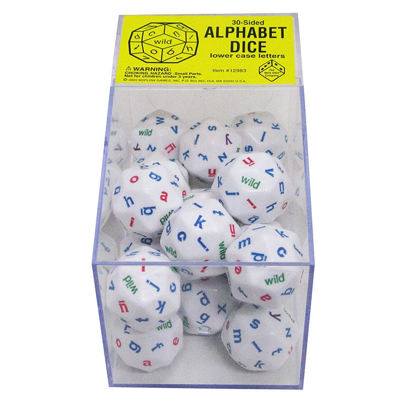 20Ct 30 Sided Alphabet Dice - Dice - Koplow Games Inc.