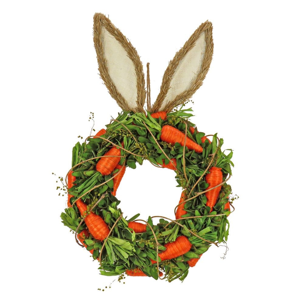 21 Bunny Ears Carrot Wreath - Seasonal Decorative Accents - Unknown