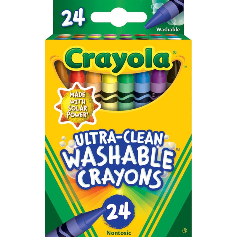 24 Ct Ultra-Clean Washable Crayons Regular Size (Pack of 10) - Crayons - Crayola LLC