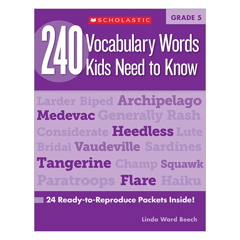 240 Vocabulary Words Kids Need To Know Gr 5 (Pack of 3) - Vocabulary Skills - Scholastic Teaching Resources