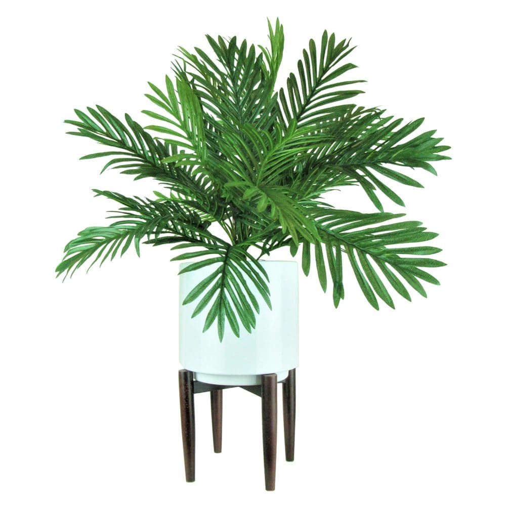 32 Artificial Phoenix Palm in White Ceramic Stand - Faux Plants - Unknown