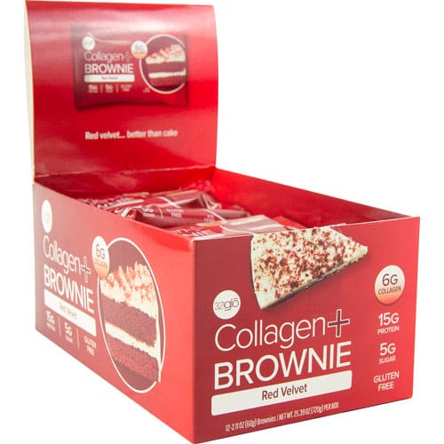 321 Glo Collagen Brownies Red Velvet 12 ea - 321 Glo