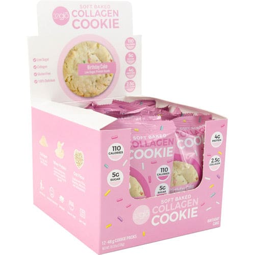 321 Glo Collagen Cookie Birthday Cake 12 ea - 321 Glo