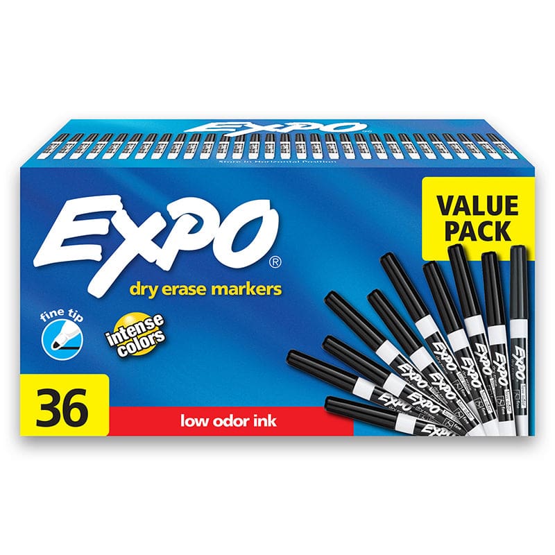 36Ct Blk Expo Fine Dryerase Markers - Markers - Sanford L.p.