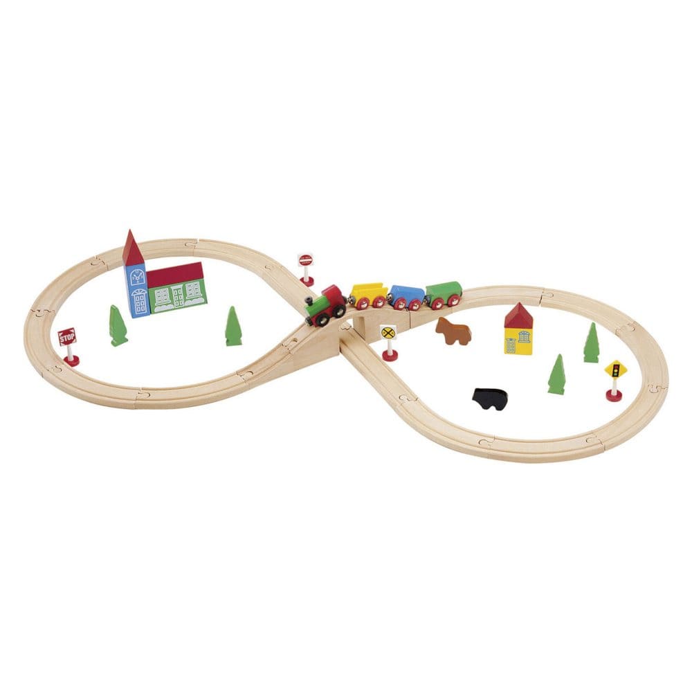 37 Piece Figure 8 Wooden Train Set - Pretend Play - Unknown