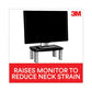 3M Adjustable Height Monitor Stand 15 X 12 X 2.63 To 5.78 Black/silver Supports 80 Lbs - School Supplies - 3M™