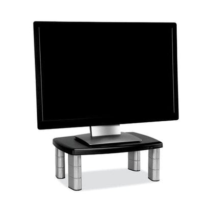 3M Adjustable Height Monitor Stand 15 X 12 X 2.63 To 5.78 Black/silver Supports 80 Lbs - School Supplies - 3M™