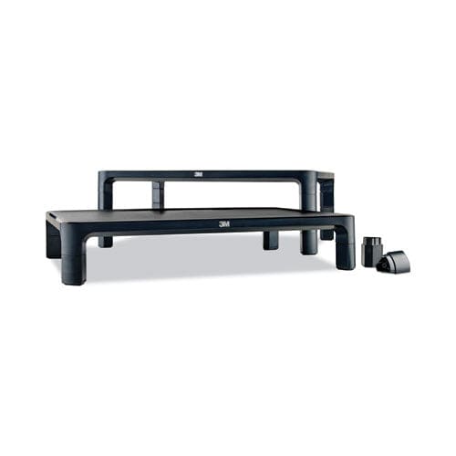 3M Adjustable Monitor Stand 16 X 12 X 1.75 To 5.5 Black Supports 20 Lbs - School Supplies - 3M™