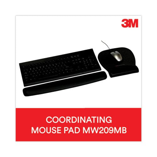 3M Antimicrobial Foam Keyboard Wrist Rest 18 X 2.75 Black - Technology - 3M™