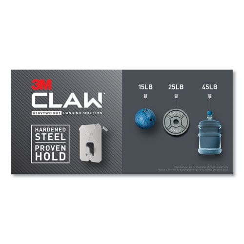 3M Claw Drywall Picture Hanger Stainless Steel 45 Lb Capacity 3 Hooks And 3 Spot Markers - Furniture - 3M™