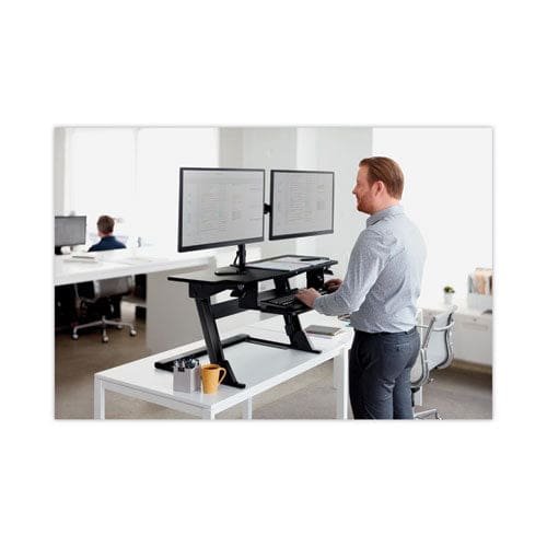 3M Dual Monitor Mount For 27 Monitors 360 Degree Rotation +45 Degree/-45 Degree Tilt 90 Degree Pan Black Supports 20 Lb - Furniture - 3M™