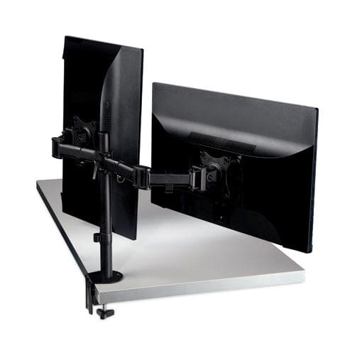 3M Dual Monitor Mount For 27 Monitors 360 Degree Rotation +45 Degree/-45 Degree Tilt 90 Degree Pan Black Supports 20 Lb - Furniture - 3M™