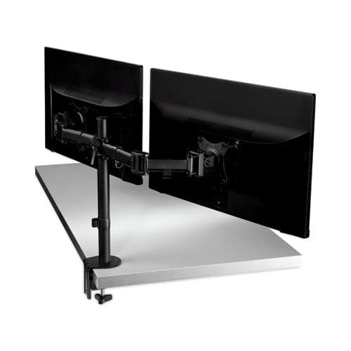 3M Dual Monitor Mount For 27 Monitors 360 Degree Rotation +45 Degree/-45 Degree Tilt 90 Degree Pan Black Supports 20 Lb - Furniture - 3M™