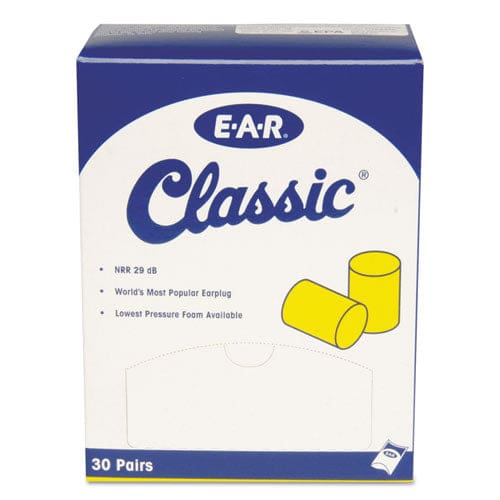 3M E-a-r Classic Earplugs Pillow Paks Cordless Pvc Foam Yellow 30 Pairs/box - Janitorial & Sanitation - 3M™
