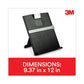 3M Fold-flat Freestanding Desktop Copyholder 150 Sheet Capacity Plastic Black/silver Clip - Office - 3M™