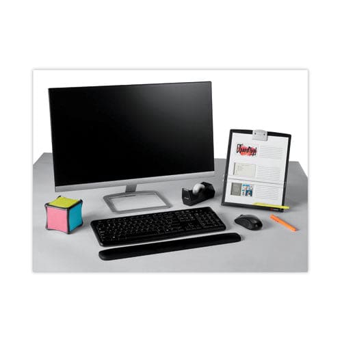 3M Fold-flat Freestanding Desktop Copyholder 150 Sheet Capacity Plastic Black/silver Clip - Office - 3M™