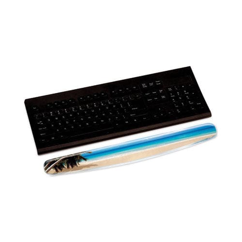 3M Fun Design Clear Gel Keyboard Wrist Rest 18 X 2.75 Beach Design - Technology - 3M™