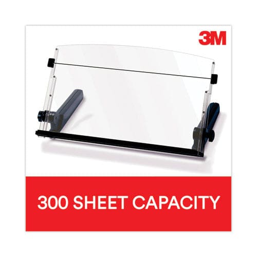 3M In-line Freestanding Copyholder 300 Sheet Capacity Plastic Black/clear - Office - 3M™