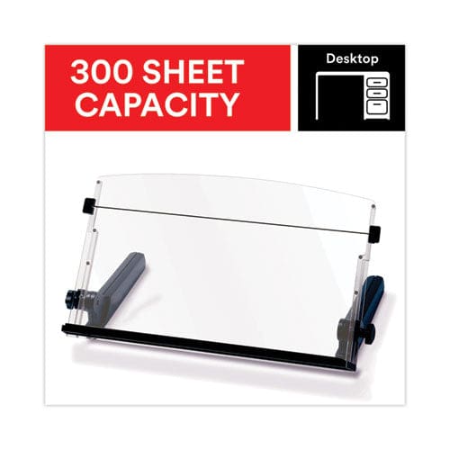 3M In-line Freestanding Copyholder 300 Sheet Capacity Plastic Black/clear - Office - 3M™