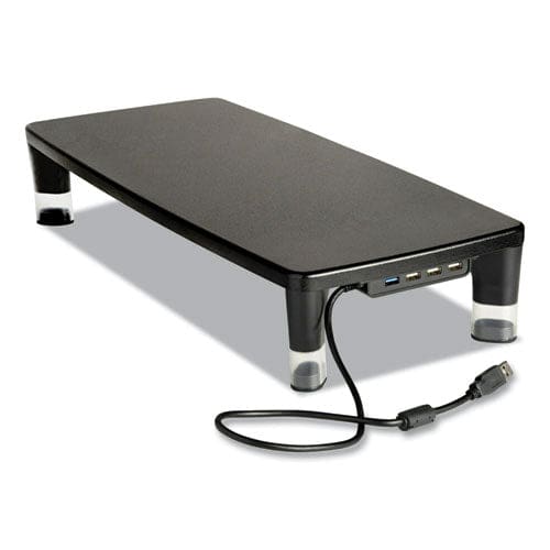 3M Monitor Stand Ms100b 21.6 X 9.4 X 2.7 To 3.9 Black/clear Supports 33 Lb - School Supplies - 3M™