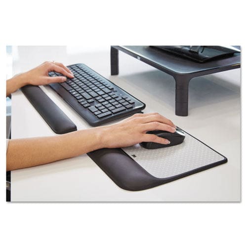 3M Mouse Pad With Precise Mousing Surface And Gel Wrist Rest 8.5 X 9 Gray/black - Technology - 3M™